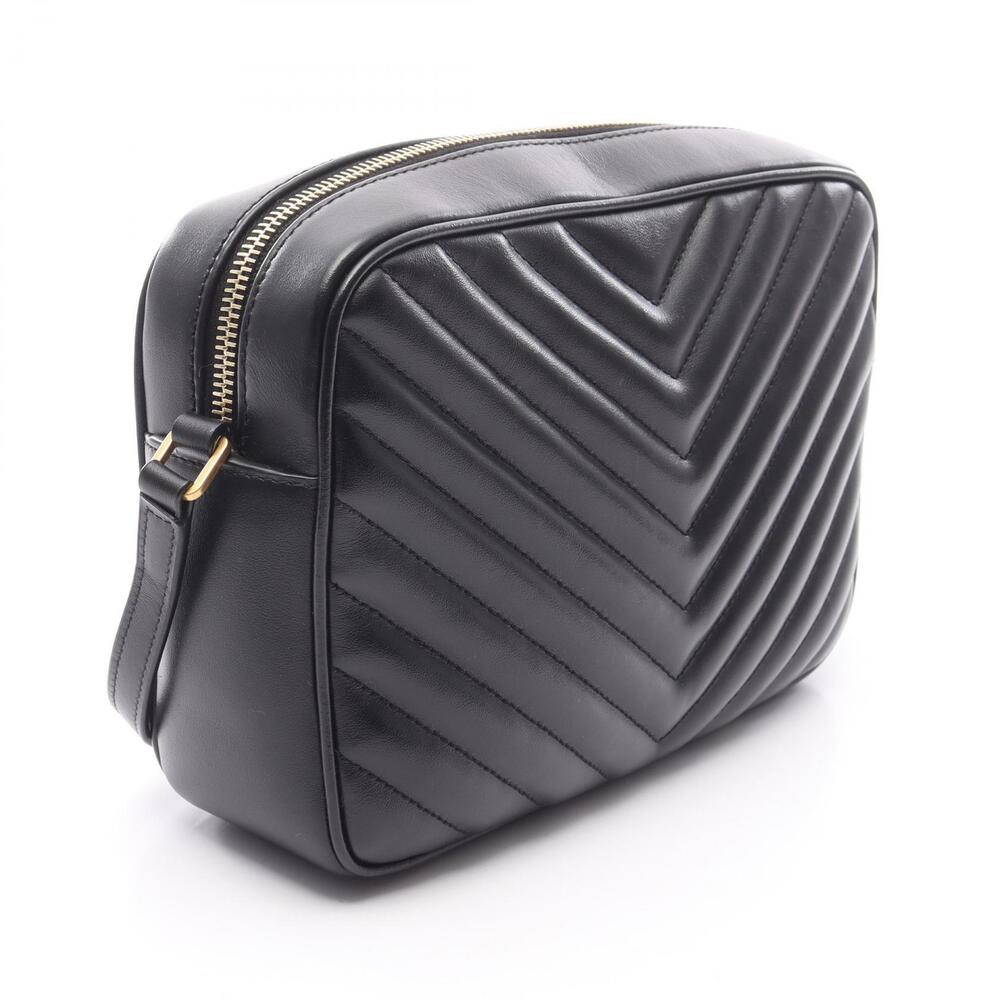 Saint Laurent LOU Bag Leather Shoulder Black Paris
